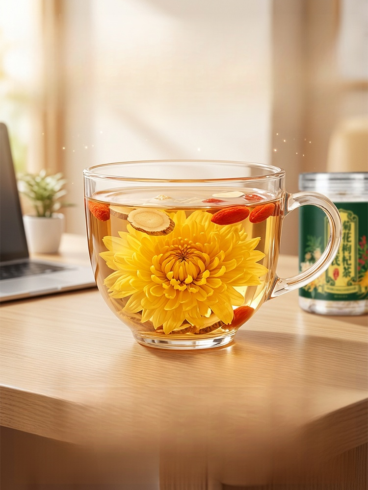 人參黃耆菊花枸杞茶