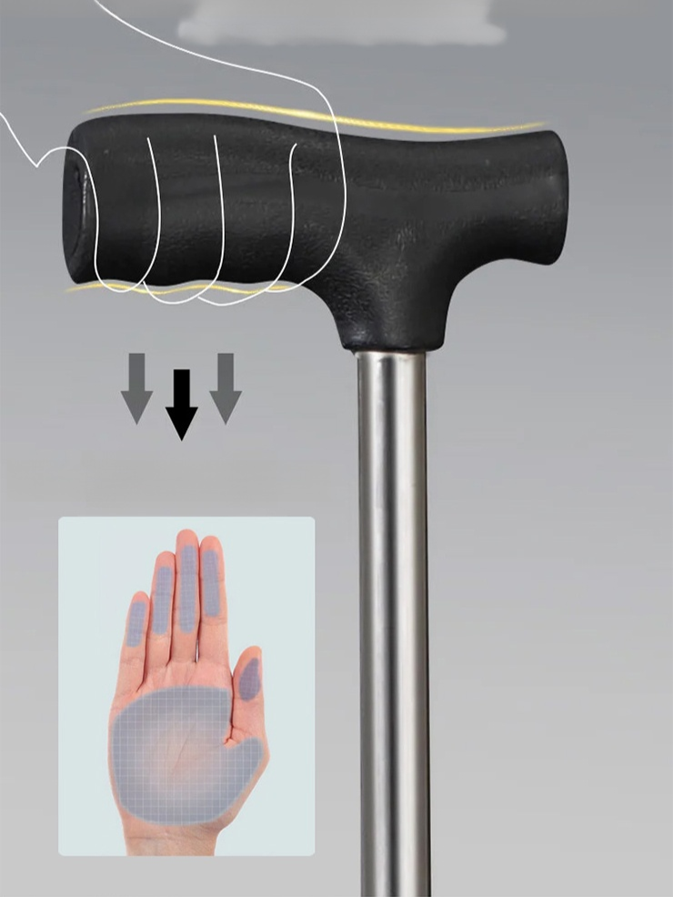 【3色可選】可伸縮防滑登山手杖椅