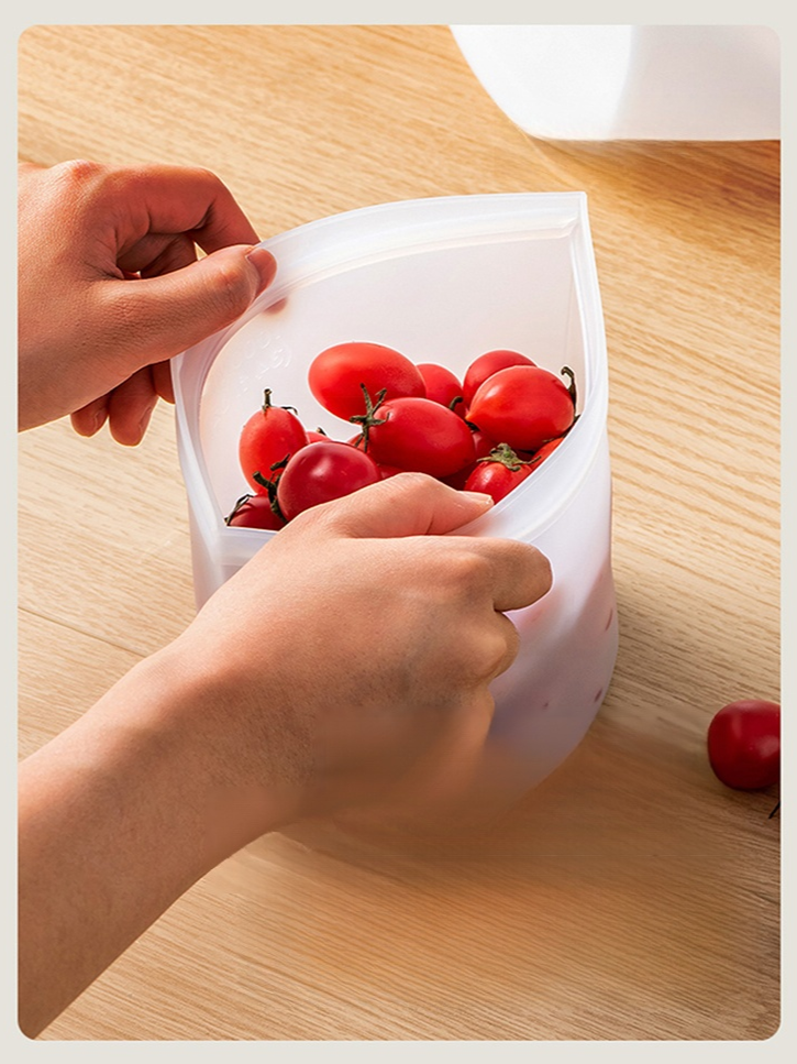 【冷熱可用】全矽膠自封收納袋