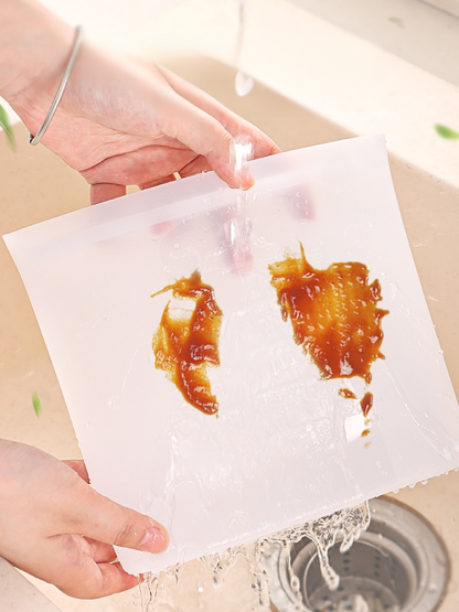 【冷熱可用】全矽膠自封收納袋