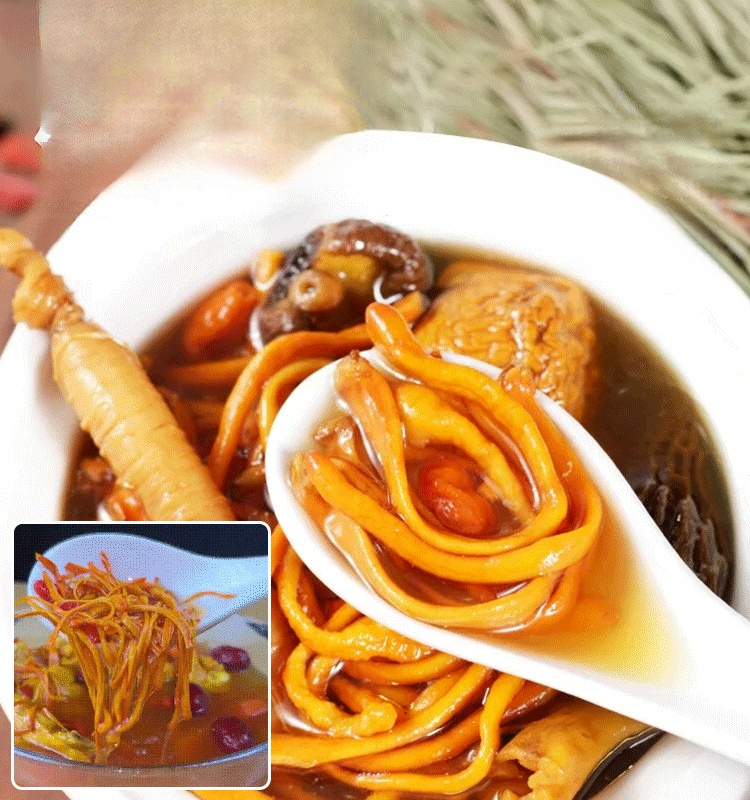 手工挑選純天然無硫蟲草花