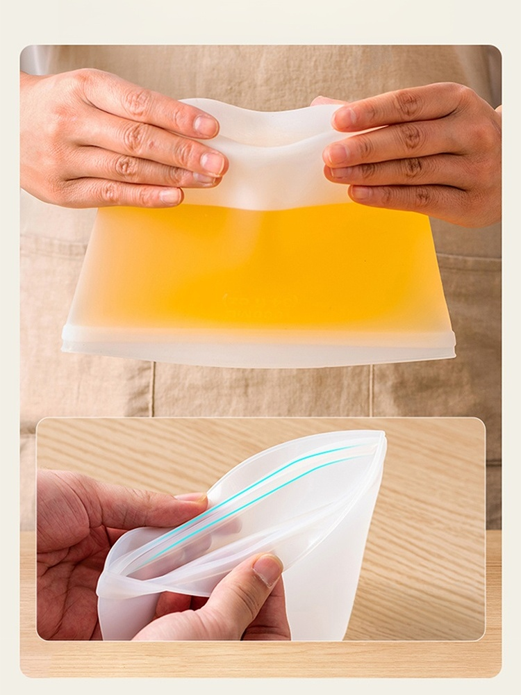 【冷熱可用】全矽膠自封收納袋