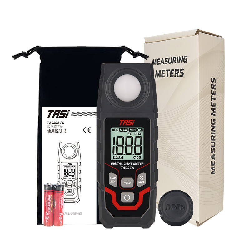 VINDAION TASI Digital Lux Meter, High Precision Light Meter Illuminance Tester, Portable Photometer for LED, Plant Grow Light, Photography, Classroom, Workplace Light Intensity Measurement