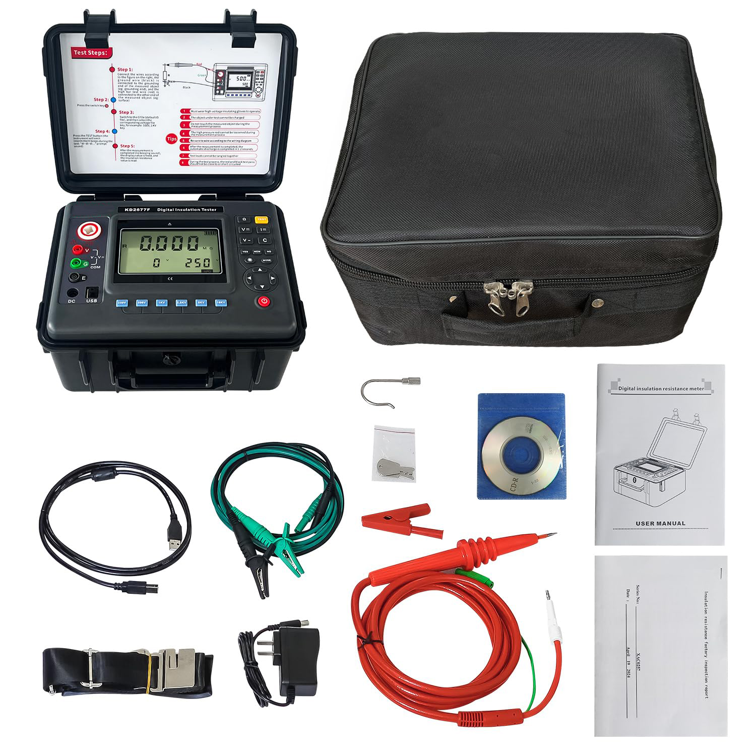 VINDAION ST3128 High-Voltage Digital Insulation Resistance Tester