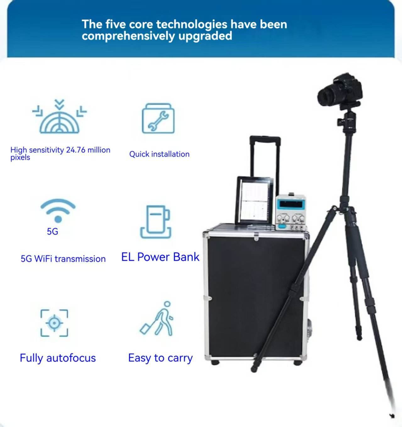 Portable EL Tester High-Precision Photovoltaic Module Defect & Crack Detection System