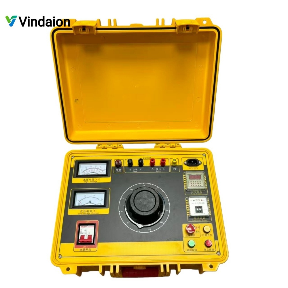 VINDAION 5KVA/50KV AC/DC Power Frequency Withstand Voltage Test Set - Industrial High Voltage Testing System with Oil-Immersed Transformer & Precision Control Box for Electrical Equipment Insulation Validation