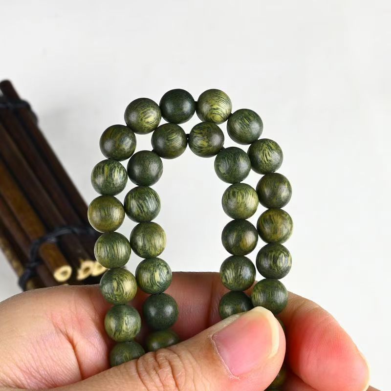 緑檀ブレスレット 108珠 4重 6mm 蓮の花 お守り 数珠 ブレスレット 腕輪数珠  男性用 女性用