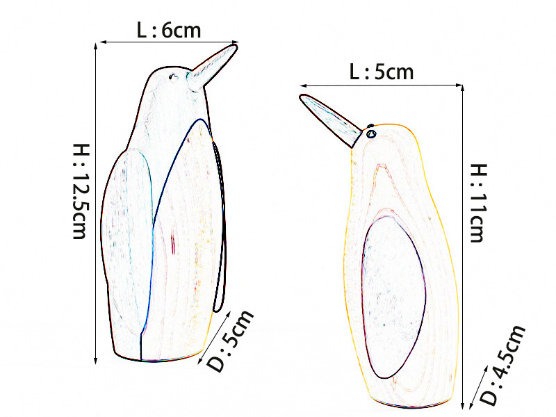 木製 ペンギン 置物 鳥 動物 フィギュア インテリア 北欧雑貨 人形 木製玩具 ギフト