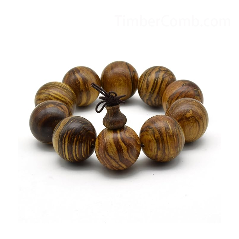 天然のインドネシア奇楠沈香特選腕輪 男性用女性用ブレスレット ヒョウ柄数珠 木の質念珠-木彫り高級人気専門店