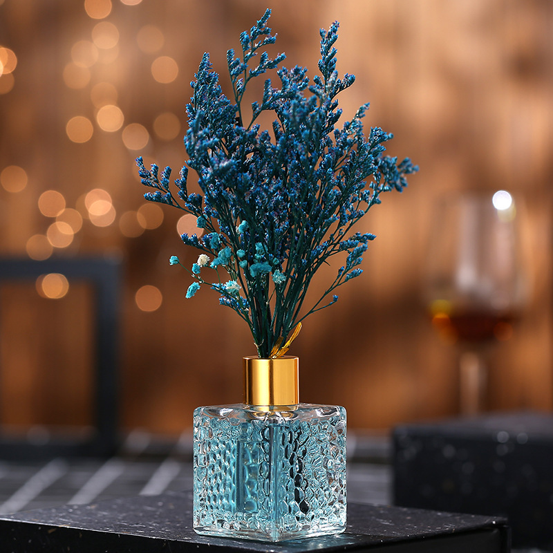 ドライフラワー リードディフューザー  アロマディフューザー（80ml アロマオイル+ ドライフラワー+スティック）インテリア  生活雑貨