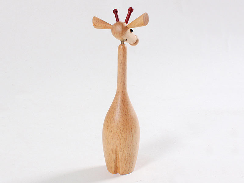 木製オブジェ キリン 置物 木のきりん インテリア小物 北欧 おしゃれ プレゼント 人形 フィギュア 木製玩具