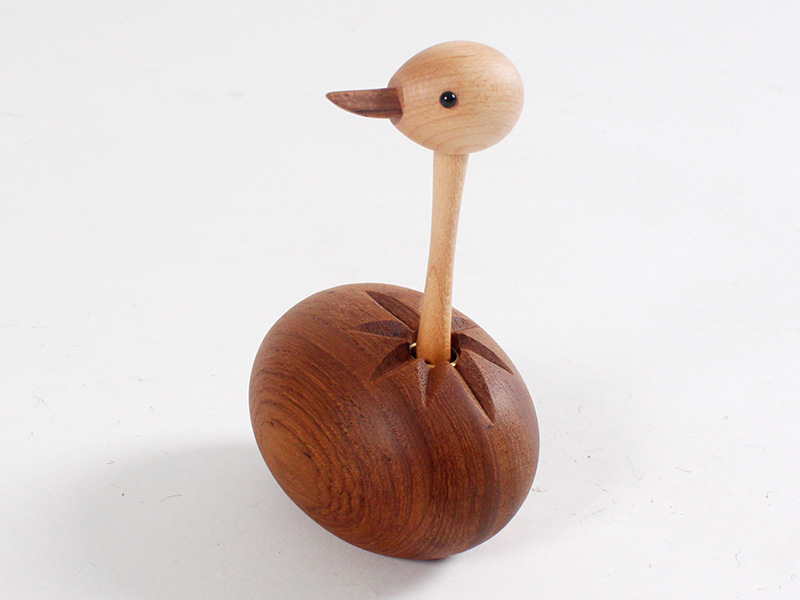 木のオブジェ オーストリッチ ダチョウ 置物 木のおもちゃ 人形 フィギュア 北欧 インテリア 雑貨 おしゃれ