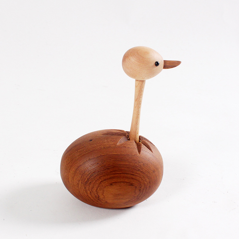 木のオブジェ オーストリッチ ダチョウ 置物 木のおもちゃ 人形 フィギュア 北欧 インテリア 雑貨 おしゃれ