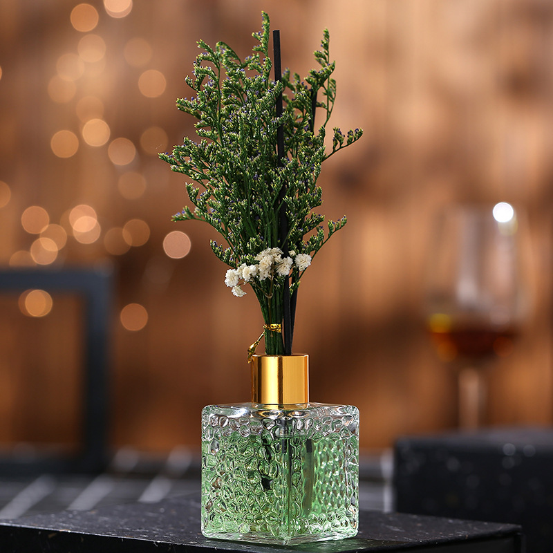 ドライフラワー リードディフューザー  アロマディフューザー（80ml アロマオイル+ ドライフラワー+スティック）インテリア  生活雑貨