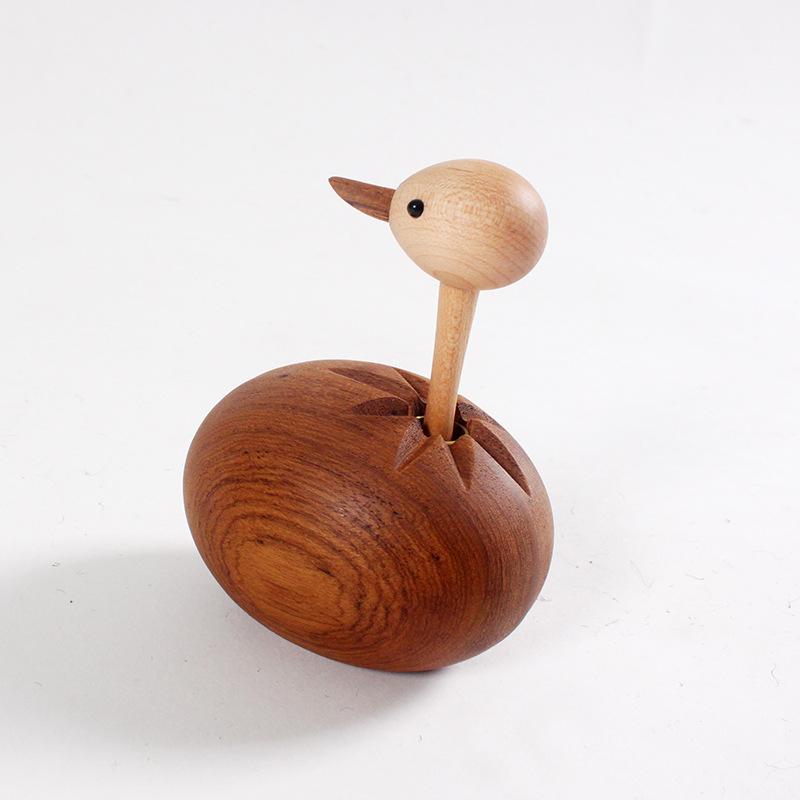 木のオブジェ オーストリッチ ダチョウ 置物 木のおもちゃ 人形 フィギュア 北欧 インテリア 雑貨 おしゃれ