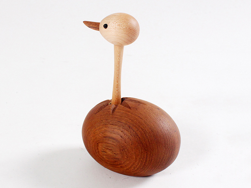 木のオブジェ オーストリッチ ダチョウ 置物 木のおもちゃ 人形 フィギュア 北欧 インテリア 雑貨 おしゃれ