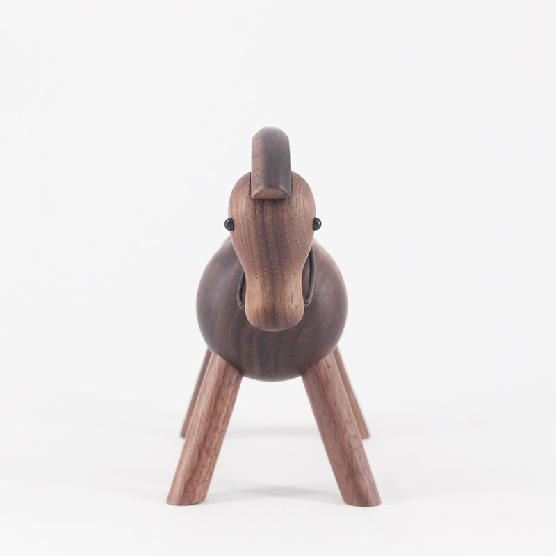 ウッドホース 置物 馬 ウォールナット材 木製玩具 オブジェ 北欧雑貨 フィギュア 木のオブジェ インテリア 人形 ウマ  