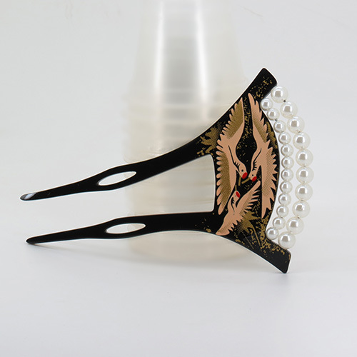 かんざし バチ型 和装髪飾り 扇型 二本挿し 簪 黒留袖 着物 浴衣 鶴 初詣  髪飾り 和装 着物 ヘアアクセサリー 袴 振袖 かんざし お祝 髪留め