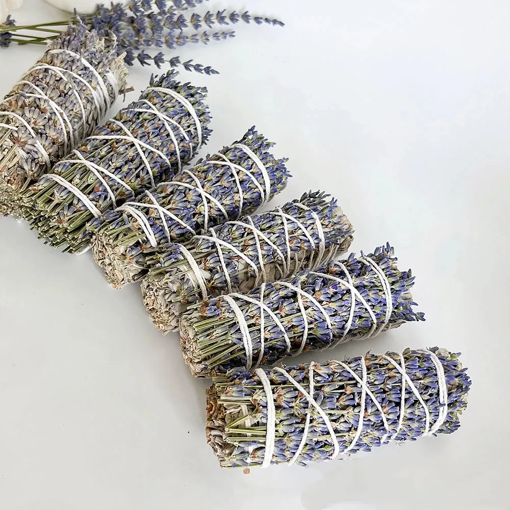 ラベンダー ホワイトセージ バンドル アロマ 空間浄化 お香 安眠グッズ 無農薬