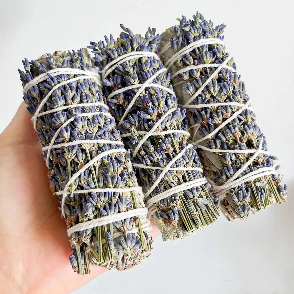 ラベンダー ホワイトセージ バンドル アロマ 空間浄化 お香 安眠グッズ 無農薬