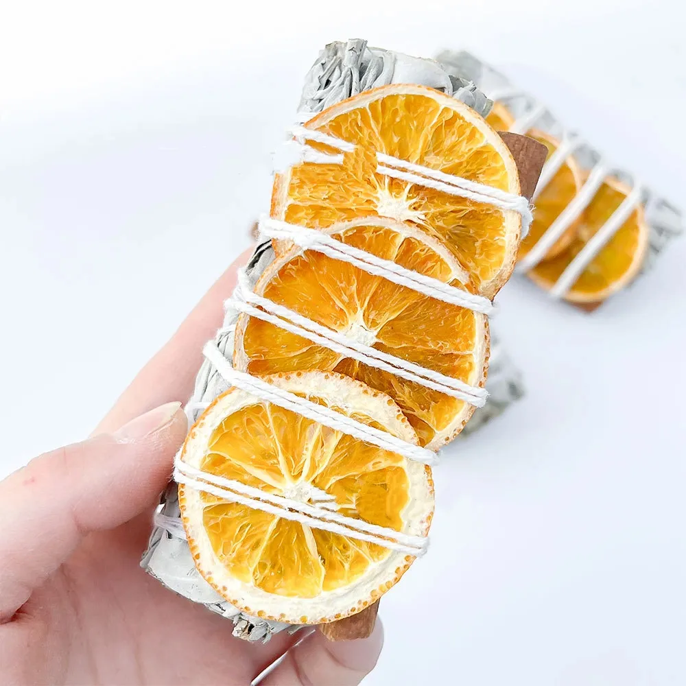 お香 ホワイトセージ オレンジピール シナモン バンドル スマッジング ナチュラル 無農薬 高品質 リラックス 瞑想