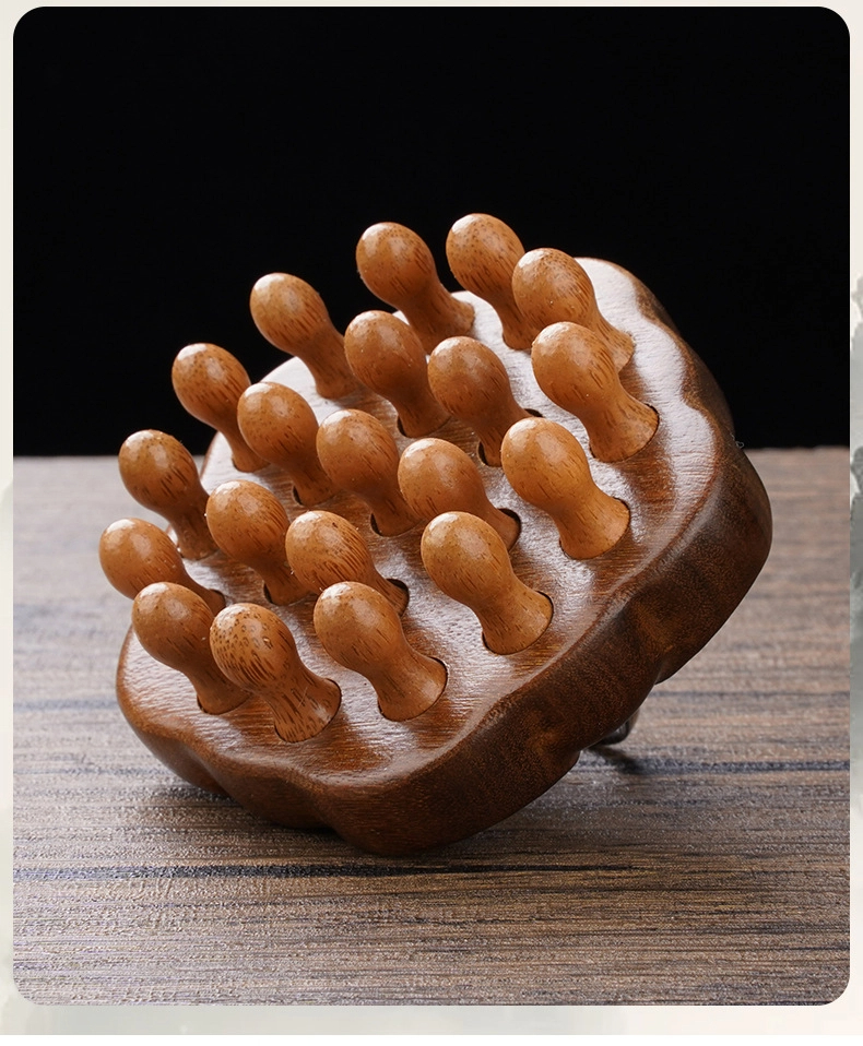 樋木製  かぼちゃ型ヘアブラシ 粗目 頭皮マッサージ ギフトに最適 