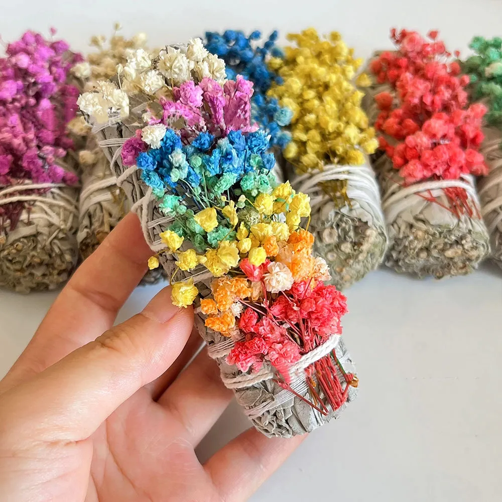 浄化用のお香 ホワイトセージ バンドル ミスカンサス添え スマッジング お香 無農薬 高品質 瞑想 マインドフルネス ヨガ