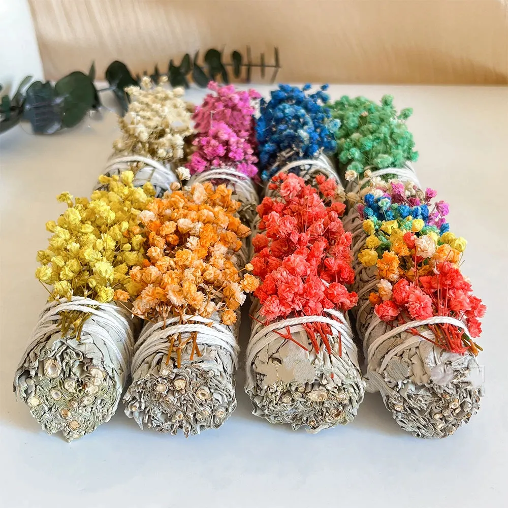 浄化用のお香 ホワイトセージ バンドル ミスカンサス添え スマッジング お香 無農薬 高品質 瞑想 マインドフルネス ヨガ