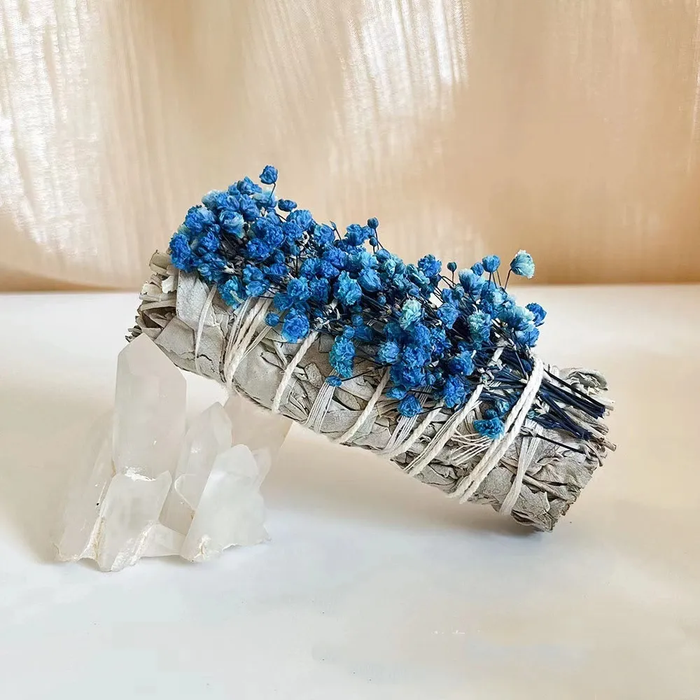 浄化用のお香 ホワイトセージ バンドル ミスカンサス添え スマッジング お香 無農薬 高品質 瞑想 マインドフルネス ヨガ