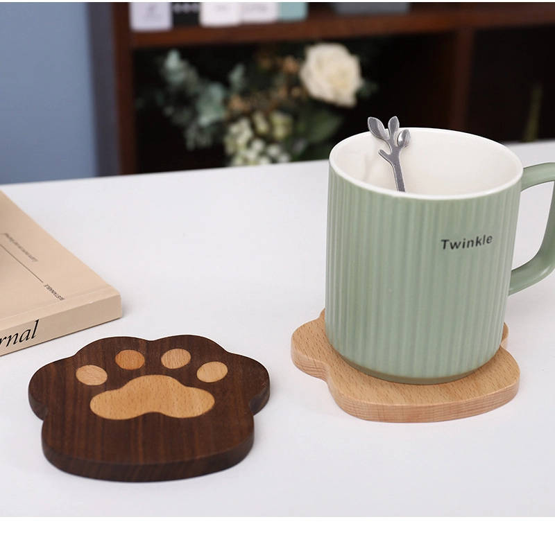 コースター 木製 肉球 ウッド かわいい ねこ肉球トレー ホテル 喫茶店 お店 レストラン パーティー 自宅 おしゃれ アート お洒落 可愛い 雑貨  