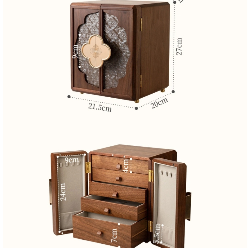 高級 ジュエリーボックス ジュエリケース 木製 大容量 アクセサリー 収納  おしゃれ ウールナット ベゴニア 宝石箱 指輪 ネックレス イヤリング ピアス 時計 収納 誕生日 プレゼント 母の日