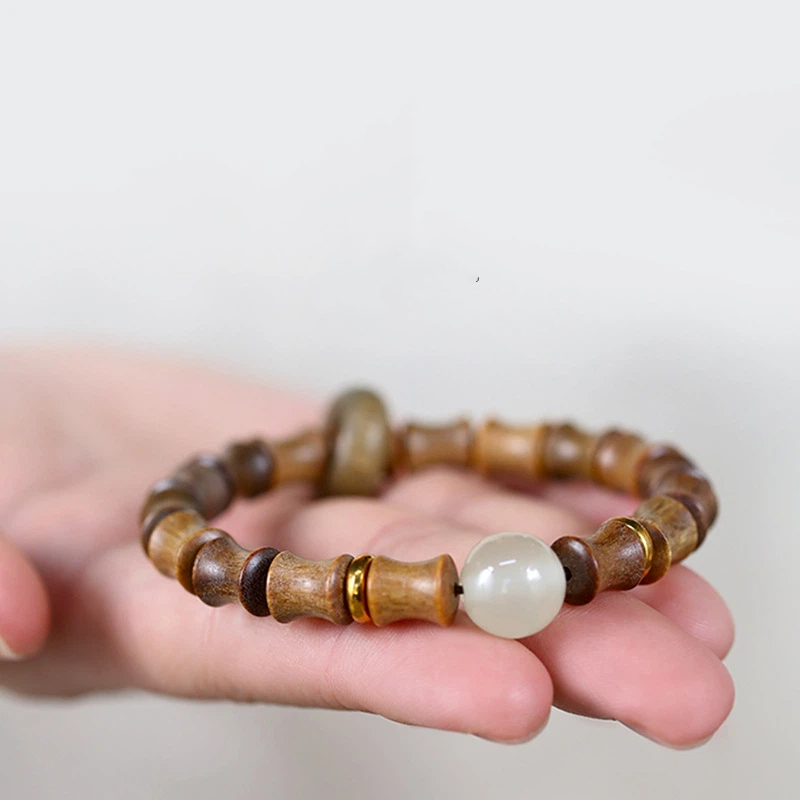念珠 木製ブレスレット 女性用 腕輪 緑檀 生命樹 天然石 数珠 ブレスレット ギフト 贈り物