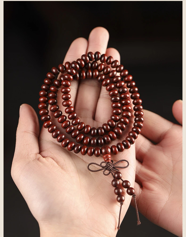 数珠 ブレスレット 男性用 女性用 インド産 紫檀 数珠ブレス