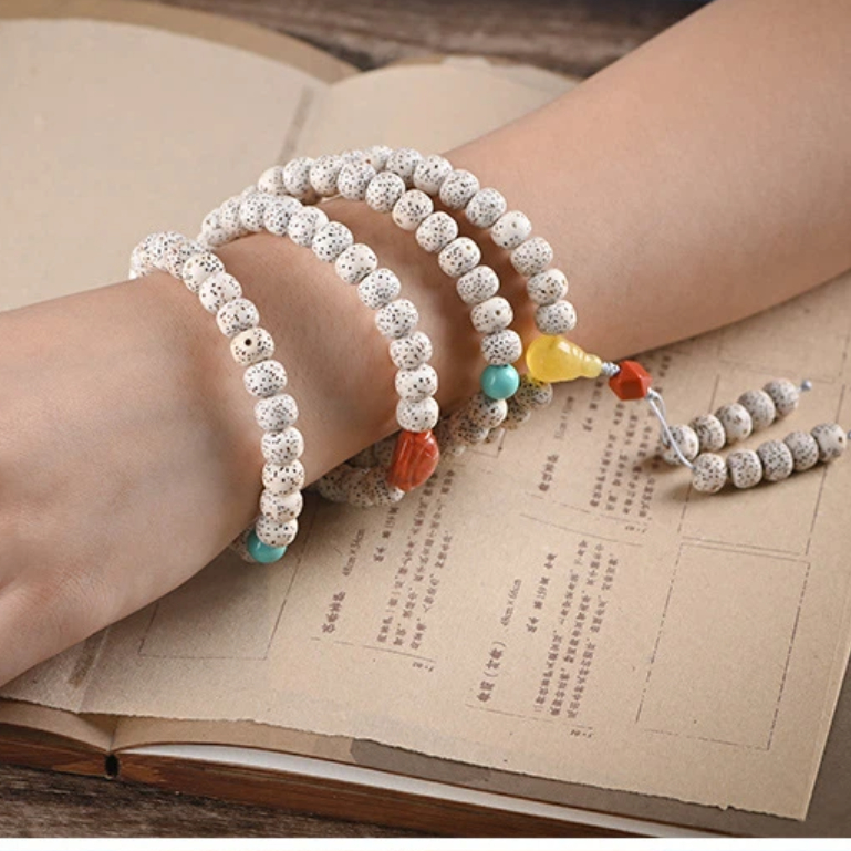 数珠 ブレスレット 108玉 星月菩提樹 赤瑪瑙 手首数珠 ペンダント 男性用 女性用