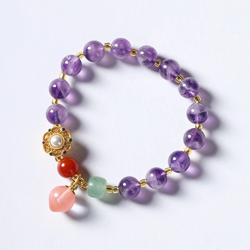 ◆アメジスト◆紫水晶ブレス◆8ミリ玉◆ 楽天市場】アメジスト 紫水晶 8mm 1本 天然石 パワーストーン ギフト