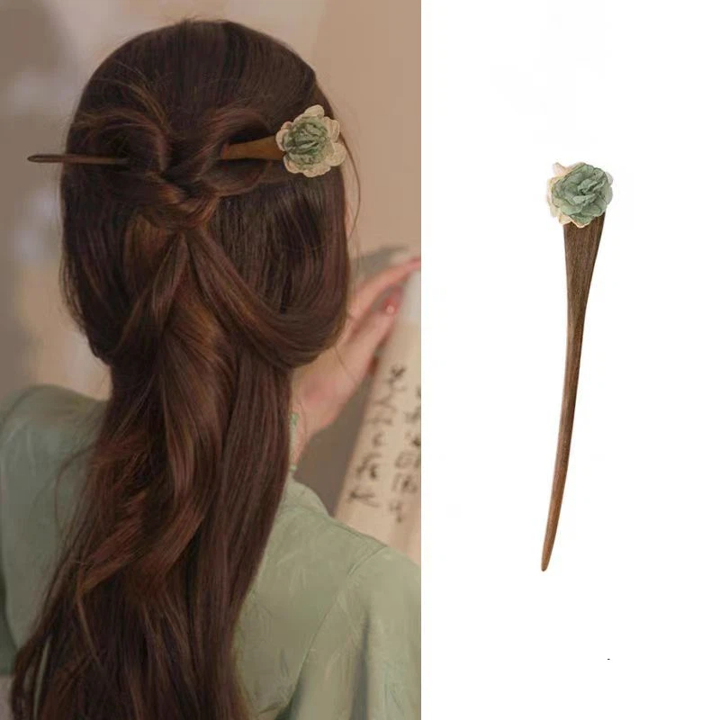 かんざし 簪  天然木 椿物語 レディース 一本差し 普段使い 髪飾り