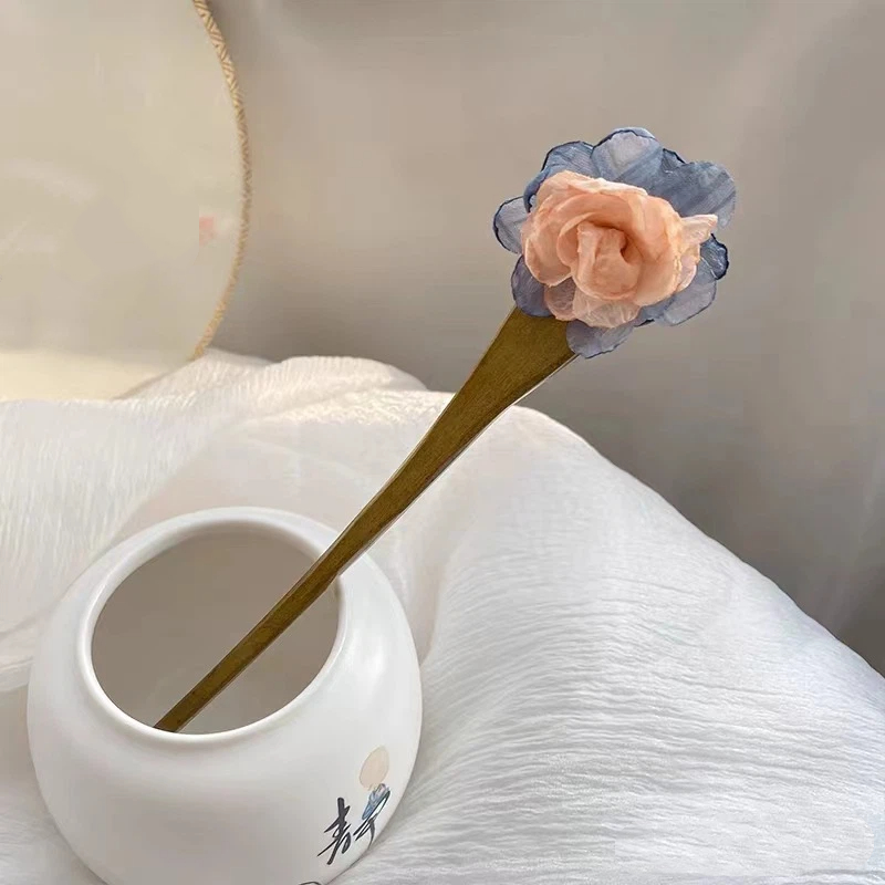 かんざし 簪  天然木 椿物語 レディース 一本差し 普段使い 髪飾り