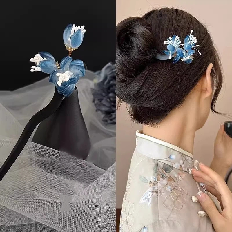 かんざし 木簪 玉蘭花 一本差し 天然木 髪飾り 和装 普段使い