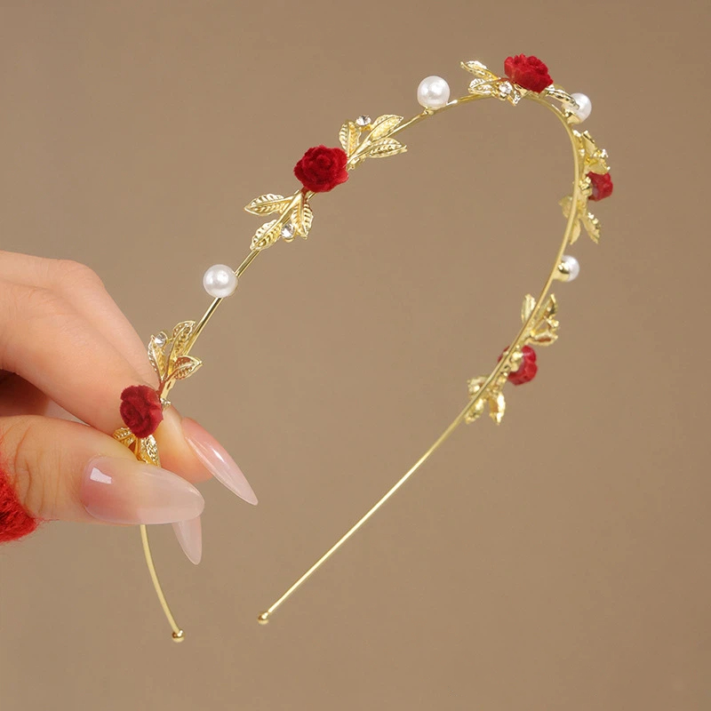 髪飾り成人式 カチューシャ  薔薇 バラ パールカチューシャ 痛くない おしゃれ  結婚式 二次会 プレゼント