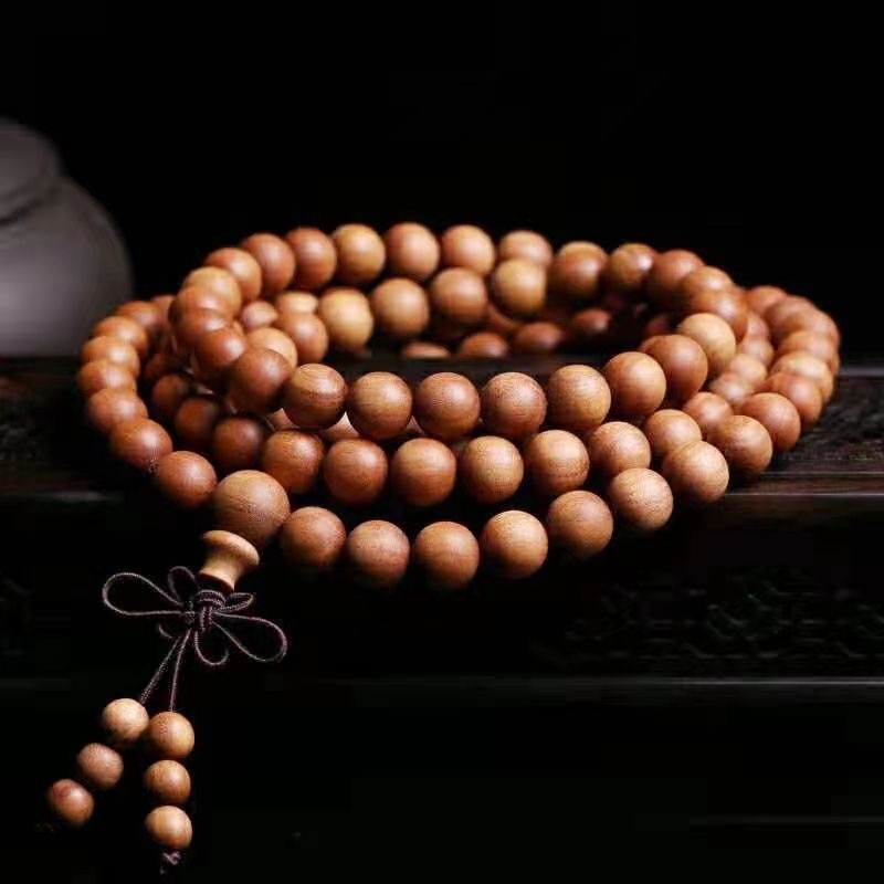 天然木精工 女性用男性用イチイ数珠 木製仏具 人気念珠 モダンなブレスレット 民族風木質の腕輪 アクセサリー-木彫り高級人気専門店