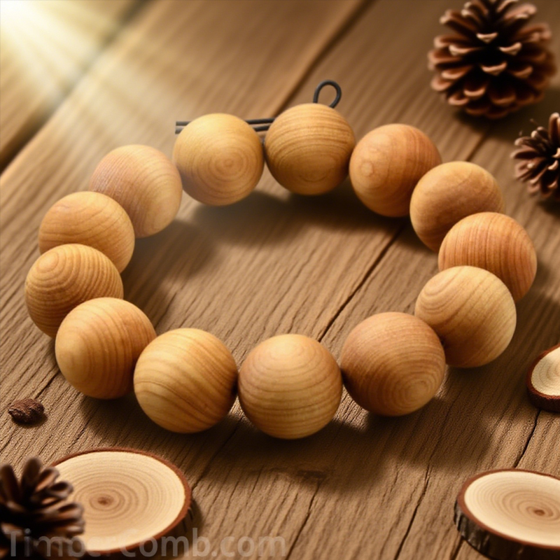 ユニ Thuja Sutchuensis 木製ビーズ 木製ブレスレット ネックレス 祈り マーラ リストバンド ブレスレット, 木の質数珠-木彫り高級人気専門店