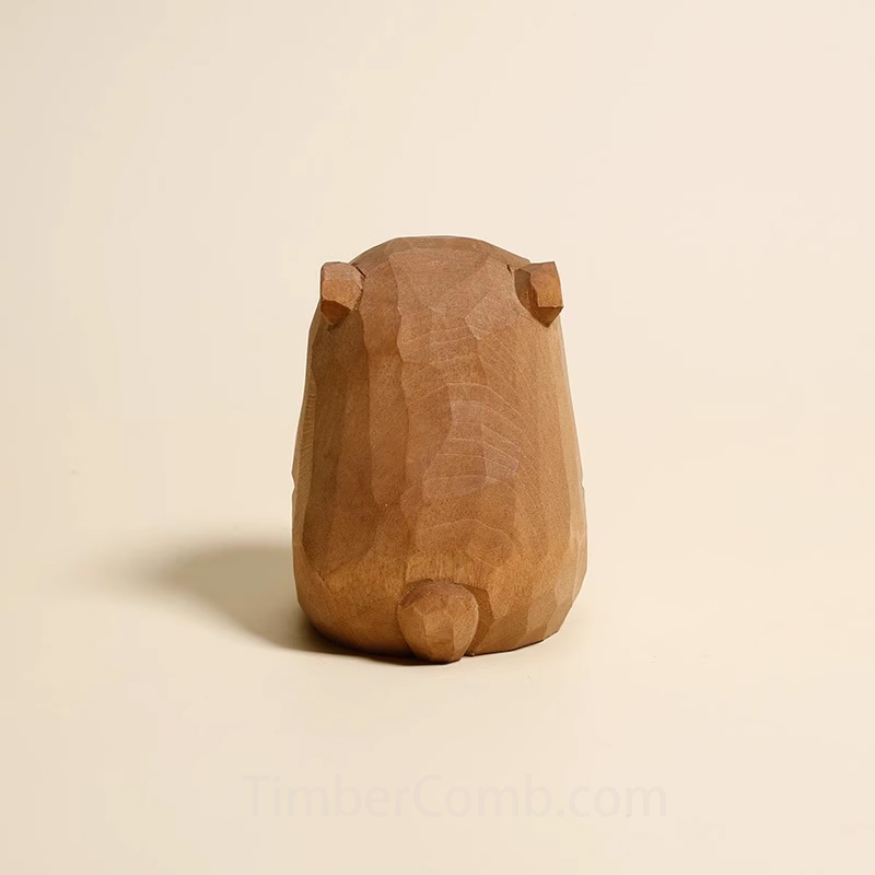 熊 置物 木彫り