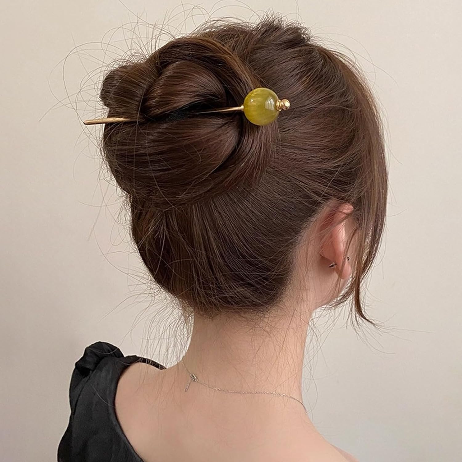 シンプル かんざし 簪 ヘアスティック 飴玉  一本挿し レディース 着物 髪飾り 普段使い 留袖 花火大会 大人 成人式 七五三