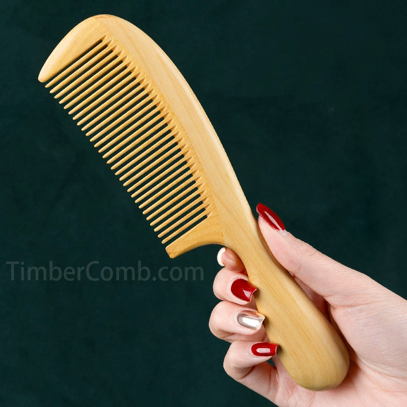 つげ木櫛木製 櫛｜頭皮経絡マッサージ｜静電気防止・抜け毛防止｜女性専用木製ヘアケア-木彫り高級人気専門店