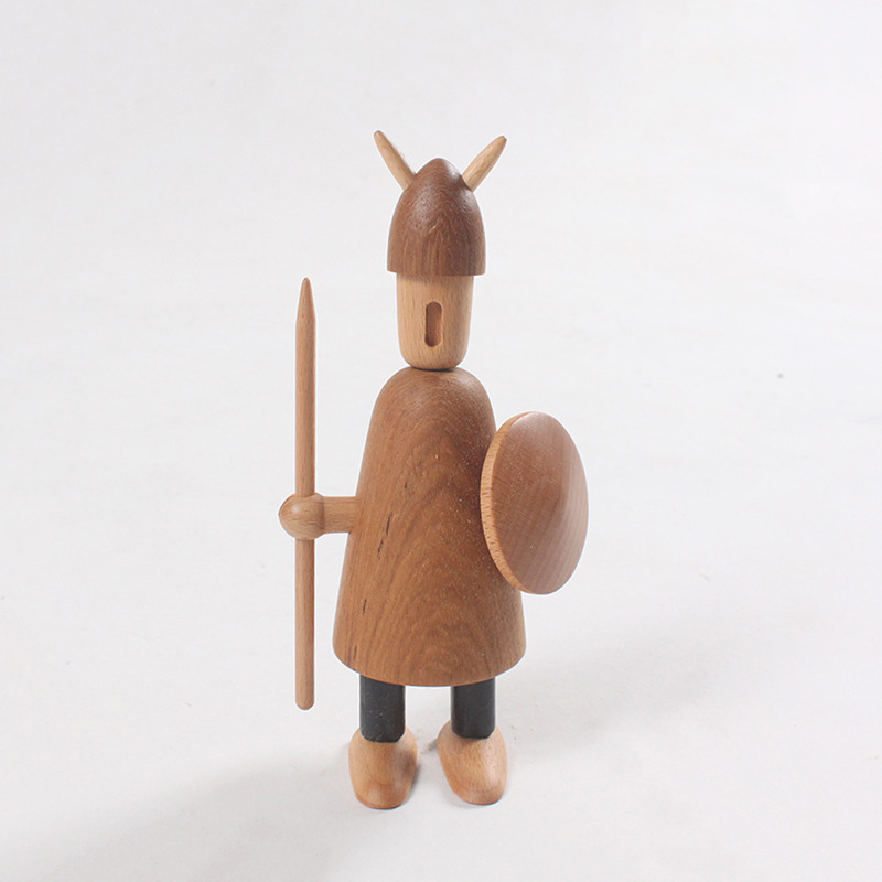 木のオブジェ ヴァイキング viking 海賊 置物 可愛い 木製玩具