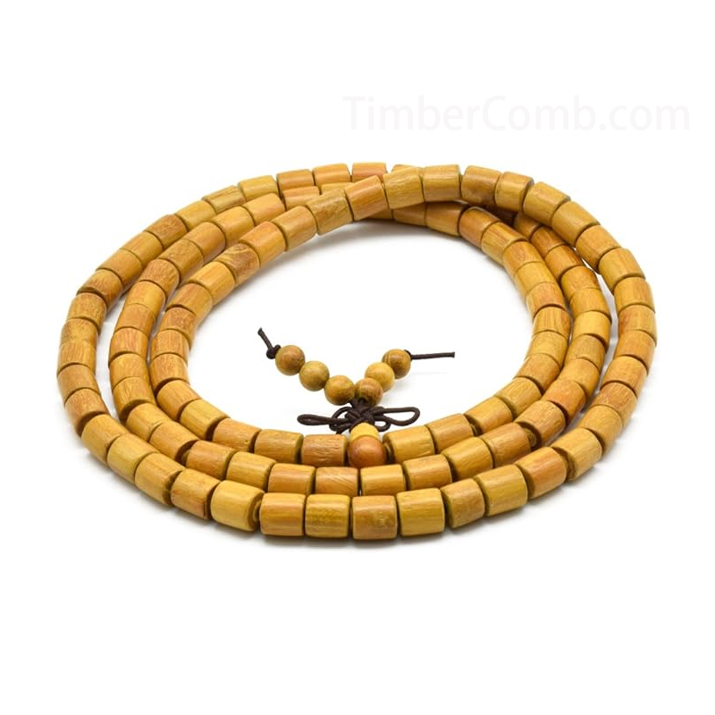 天然本家黄金檀木 男性用女性用数珠 腕輪ブレスレット 金糸念珠 黄金クス材念珠 高級腕輪 ネックレス-木彫り高級人気専門店