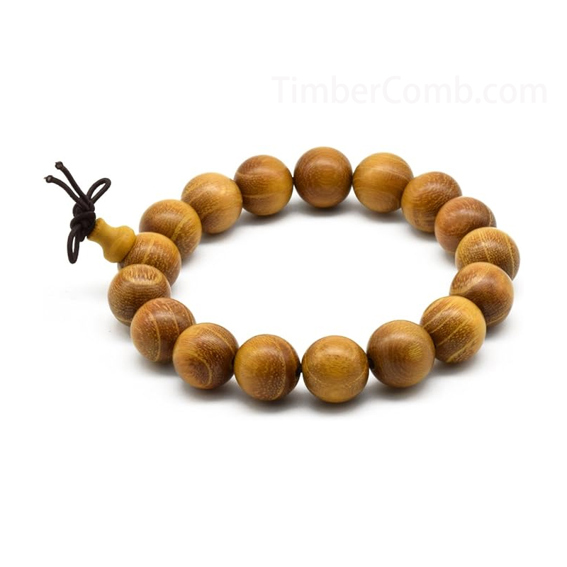 天然本家黄金檀木 男性用女性用数珠 腕輪ブレスレット 金糸念珠 黄金クス材念珠 高級腕輪 ネックレス-木彫り高級人気専門店