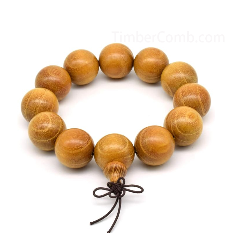 天然本家黄金檀木 男性用女性用数珠 腕輪ブレスレット 金糸念珠 黄金クス材念珠 高級腕輪 ネックレス-木彫り高級人気専門店