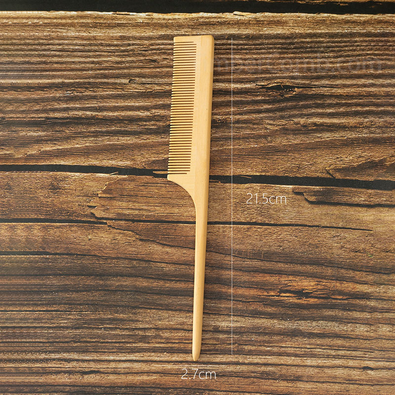 天然つげ櫛の先端の尖った櫛 子供向け分け目用細かい歯の小さい 髪の毛や頭皮に優しいです。-木彫り高級人気専門店