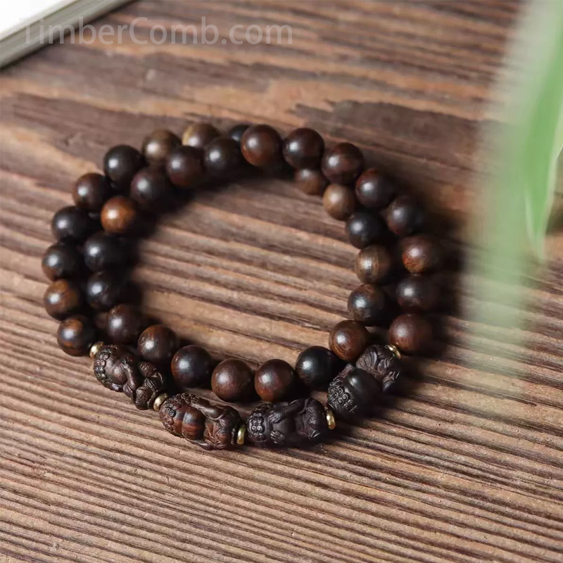 沈香数珠　ブレスレット　沈香　香木 限定品の香木「沈香」の腕輪念珠・数珠をご紹介します - 非常に希少な